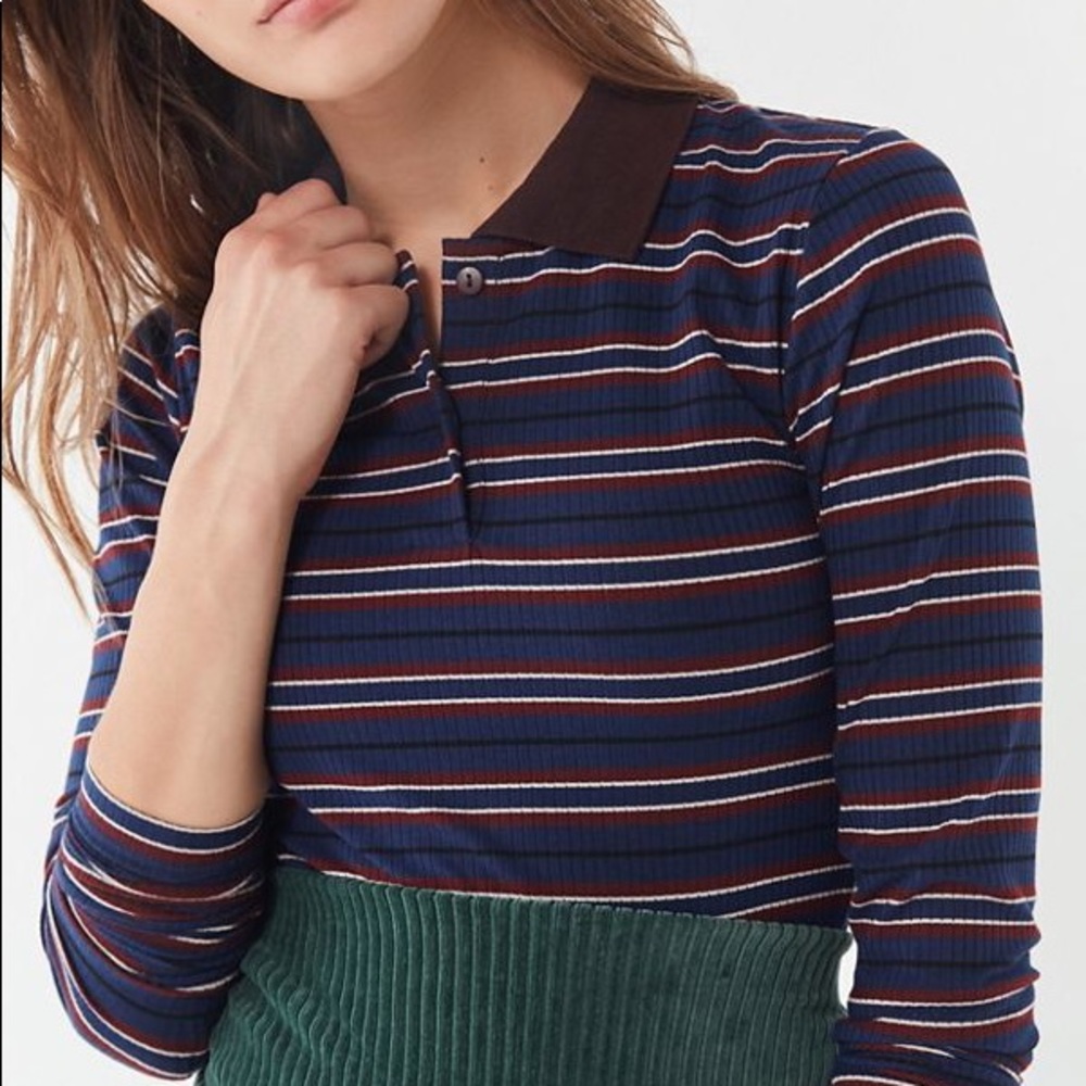 Urban Outfitters Striped Polo Top